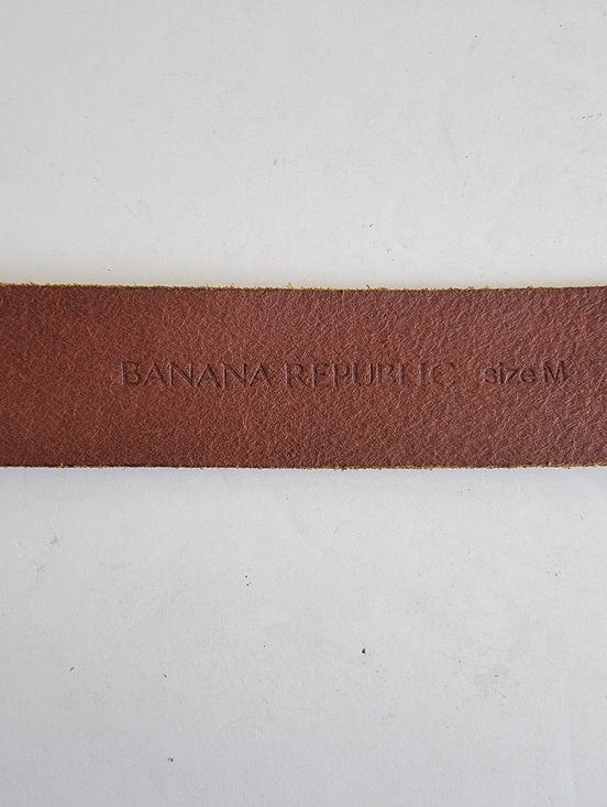 Banana Republic Brown Tan Leather Studded Boho Belt Size Medium Southwestern main image 10
